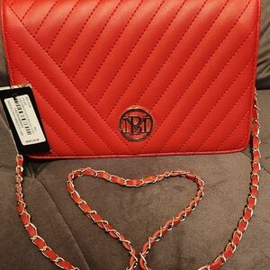Red Quilted Shoulder Bag